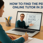 Student using interactive online tutoring platform for IGCSE, A Level, and SAT exam preparation – 2025
