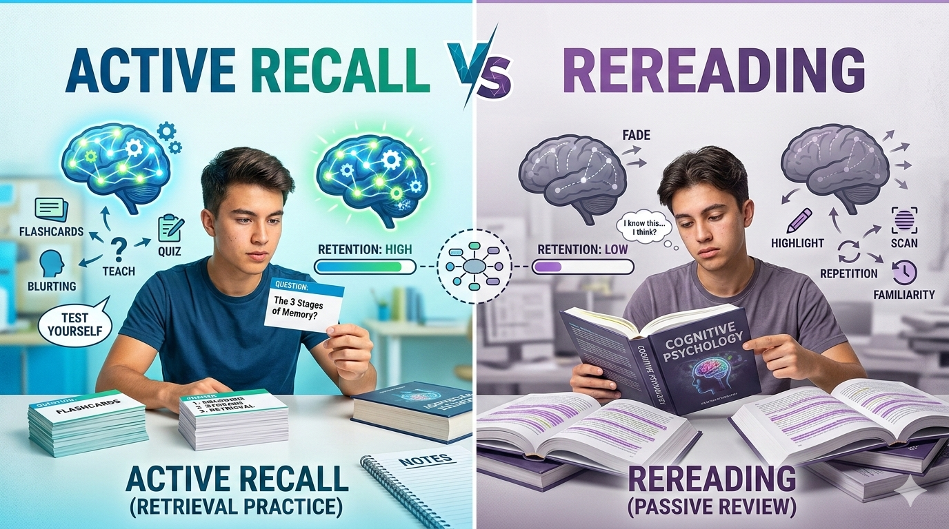 Active Recall vs Rereading: Which Improves Exam Scores?