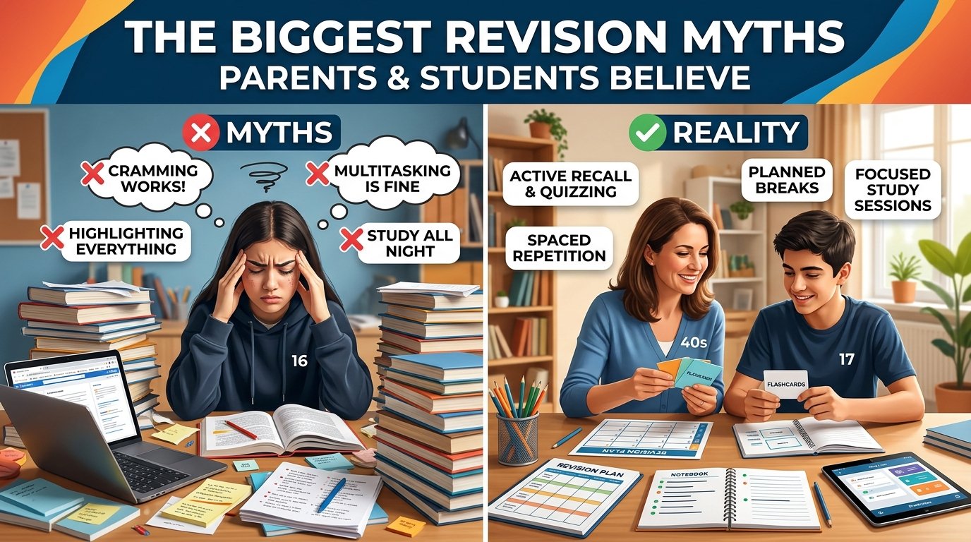 The Biggest Revision Myths Parents & Students Believe (And the Truth)